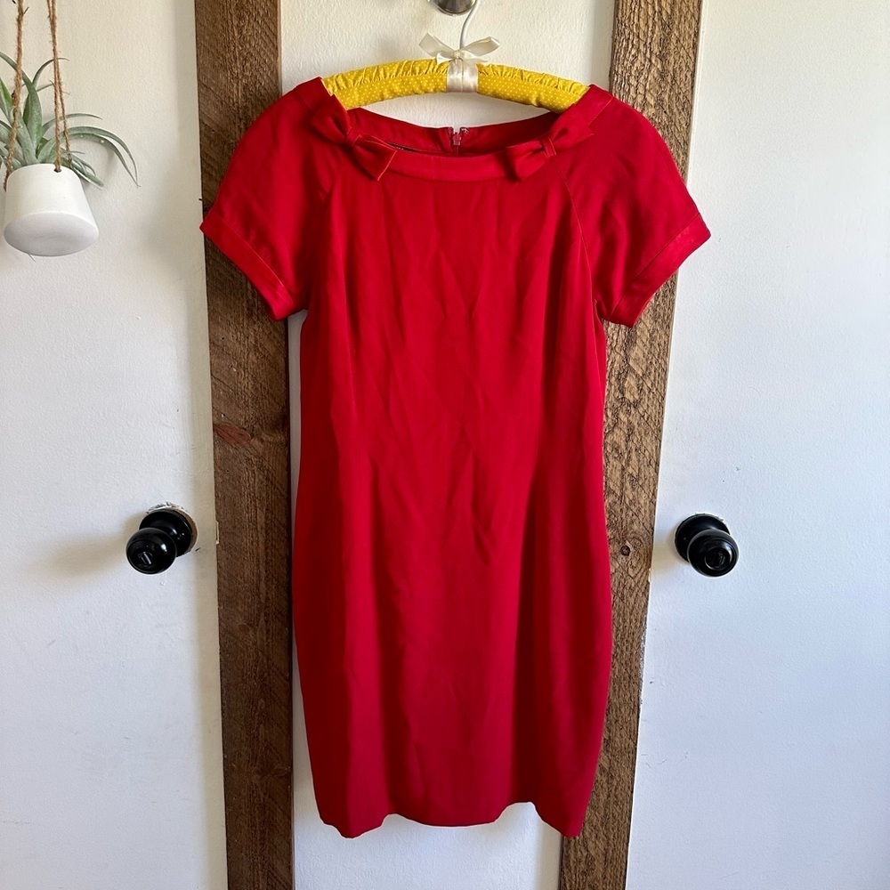 Vintage Tracy Reese X Magaschoni Short Sleeve Red Dress sz 4
